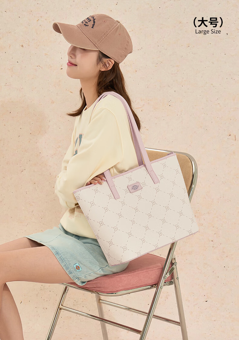 Dickies Women's Tote Bag Crossbody Handbag DK Multi-Compartment Simple Commuter Large Capacity Shoulder Bag 15