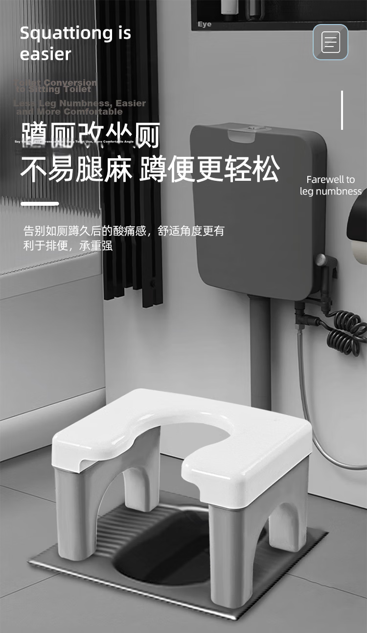 HOUYA Foldable Commode Stool Elderly Portable Mobile Toilet Bathroom Shower Chair 1