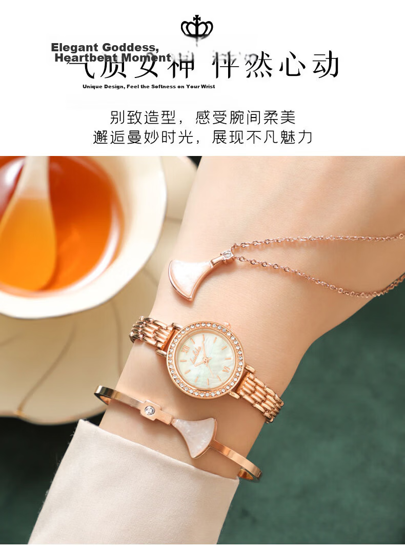 40,000 Kilometers Women's Watch Fashionable Compact Trendy Student Quartz Waterproof Ladies Watch New Year Gift Back to School 5