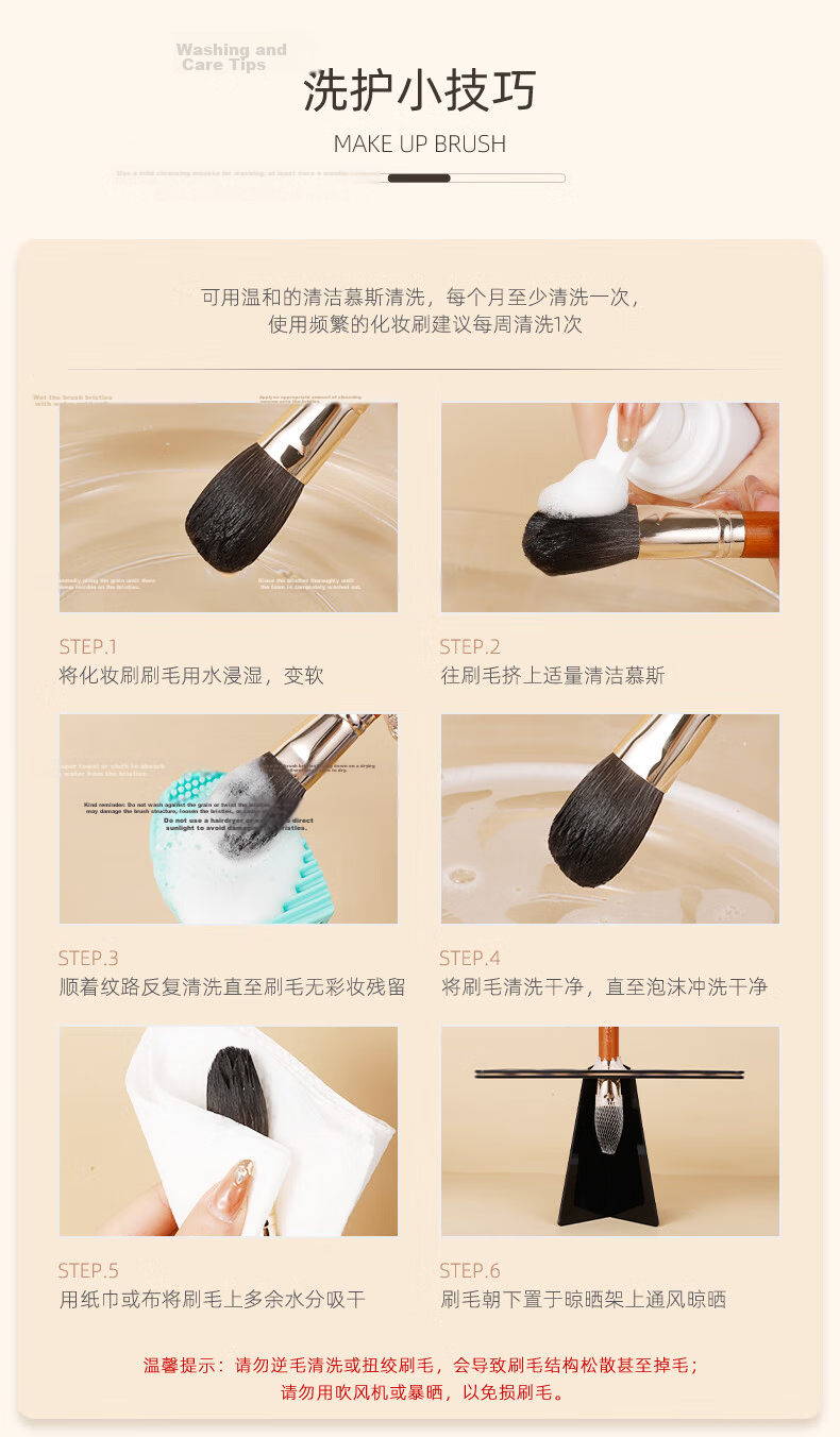 Huayang Portable Brush Set with 5 Multifunctional Brushes for Eyeshadow, Nose Shadow, Blush, And Cosmetics - Perfect for May Day Outings 23