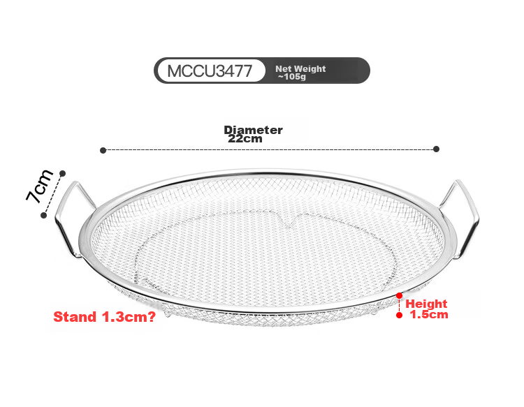 Maxcook Strainer Basket, 304 Stainless Steel Mesh Skimmer, Noodle Strainer, Sieve, 14cm MCCU8831 13