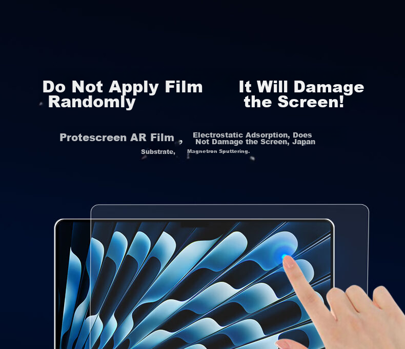 PROTESCREEN Screen Protector for 2026 MacBook Air 13.6-inch M5 Apple Laptop AR Anti-Reflective Anti-Glare Static Adhesive Film 13-inch M4 Protective Screen Film 8