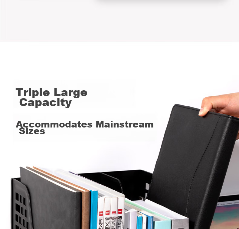 Deli 4-Tier Desktop File Organizer Document Holder Office Storage Rack Gray 5