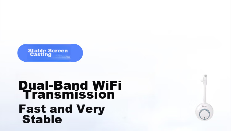 Haoli HG-2S Wireless HDMI Screen Mirroring Device 4K Conference Screen Sharing Adapter for TV Monitor Projector Compatible with Laptop Desktop USB+C Dual Port Portrait and Landscape Mode 8