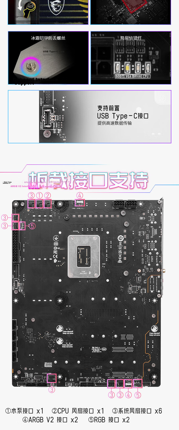 MSI PRO Z790-P WIFI DDR5 Motherboard, Compatible with CPU 14900KF/14700KF/14600KF (Intel Z790/LGA 1700) 3