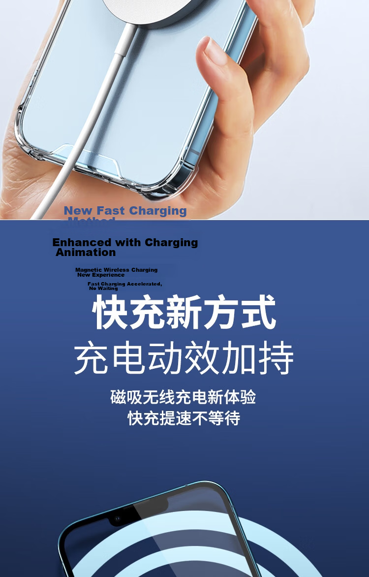 ESCASE Wireless Charger Magsafe Magnetic Charging Adapter for Huawei Mate60 Pro Apple iPhone 18 Pro AMX Phone Earphones AirPods 5/4/3 Pro 2nd Gen FM13 Pro 10