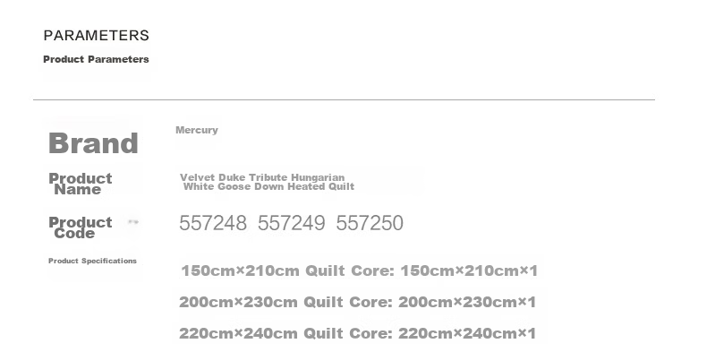 Mercury Home Textiles 95% White Goose Down Quilt Winter Thickened Warm Double Down Comforter 200×230cm-420g 41