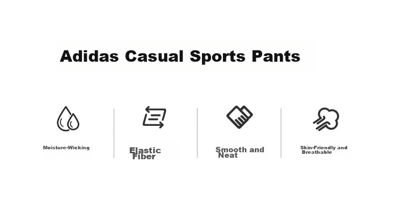 Adidas Men's Sports Pants, Spring Outdoor Casual Sweatpants, Running Trousers, Joggers, Black And White, Size L 2