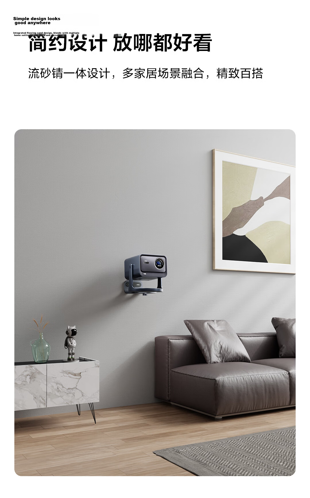 Vidda W8 Projector Wall Mount Bracket Compatible with Imperial 1/4 Nut Projectors Aluminum Alloy Design 10kg Stable Load Capacity for Hisense C3/C2 Series/M2 Pro 5