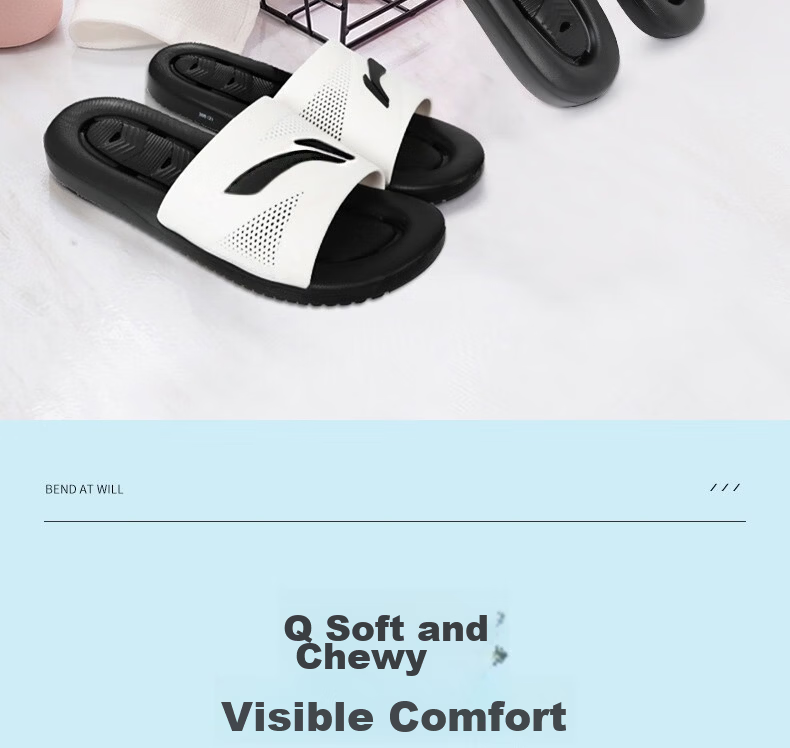 Li-Ning Slippers, Sports Sandals for Men And Women, Summer Outdoor Wear, Non-Slip, Indoor And Outdoor Use, Comfortable, Lightweight, Breathable, Slide Sandals 3