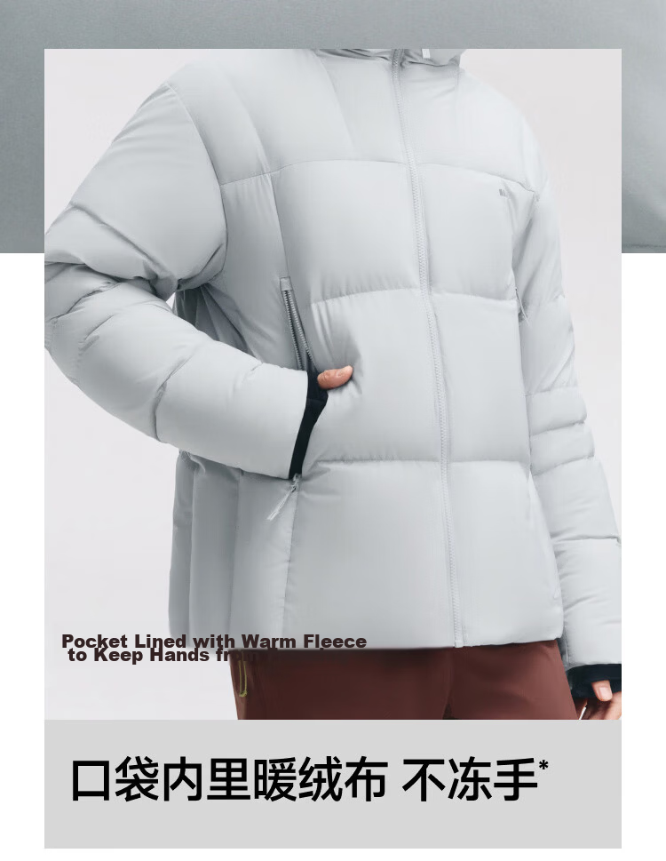 Beneunder Men's Water-Repellent Down Jacket Warm Outdoor Windproof Waterproof Machine-Washable Hooded Coat HD111 Dusk Black L 21