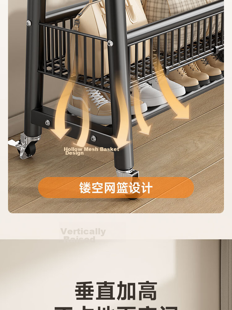 MICOE Floor-Standing Indoor Thickened Sturdy Clothes Drying Rack Bedroom Garment Rack Simple Coat Hanger 12