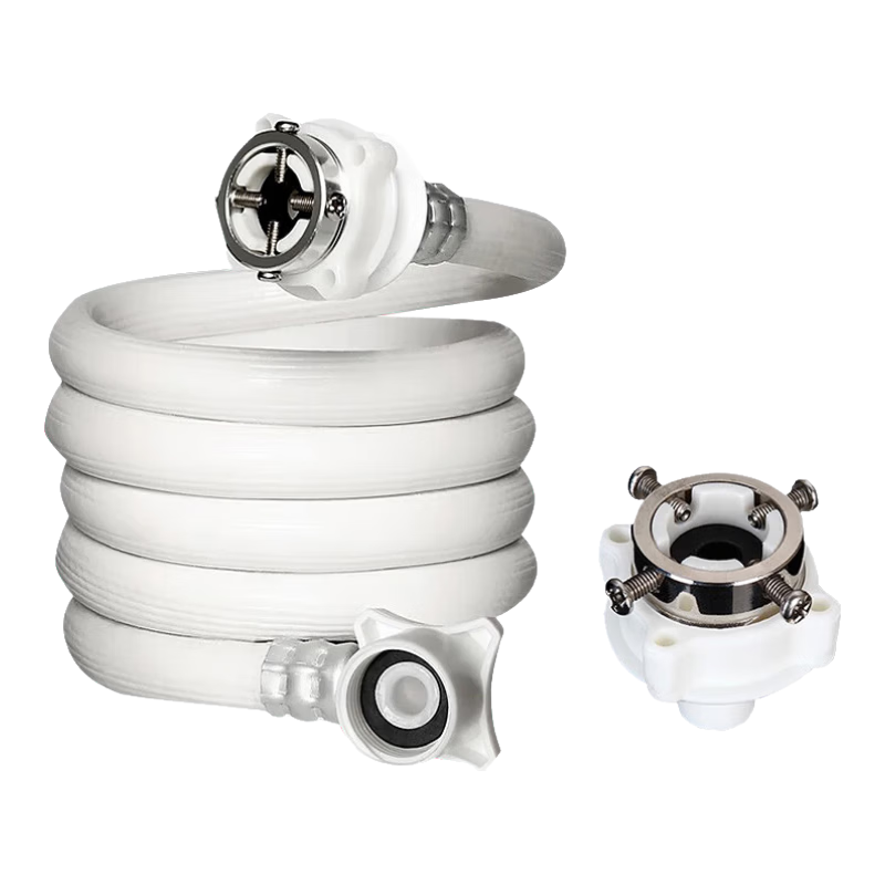 Lelandi Fully Automatic Washing Machine 3.5m Inlet Hose 4-Point Connector Extension Tube for Front and Top Load Washing Machines with Steel Head L8130