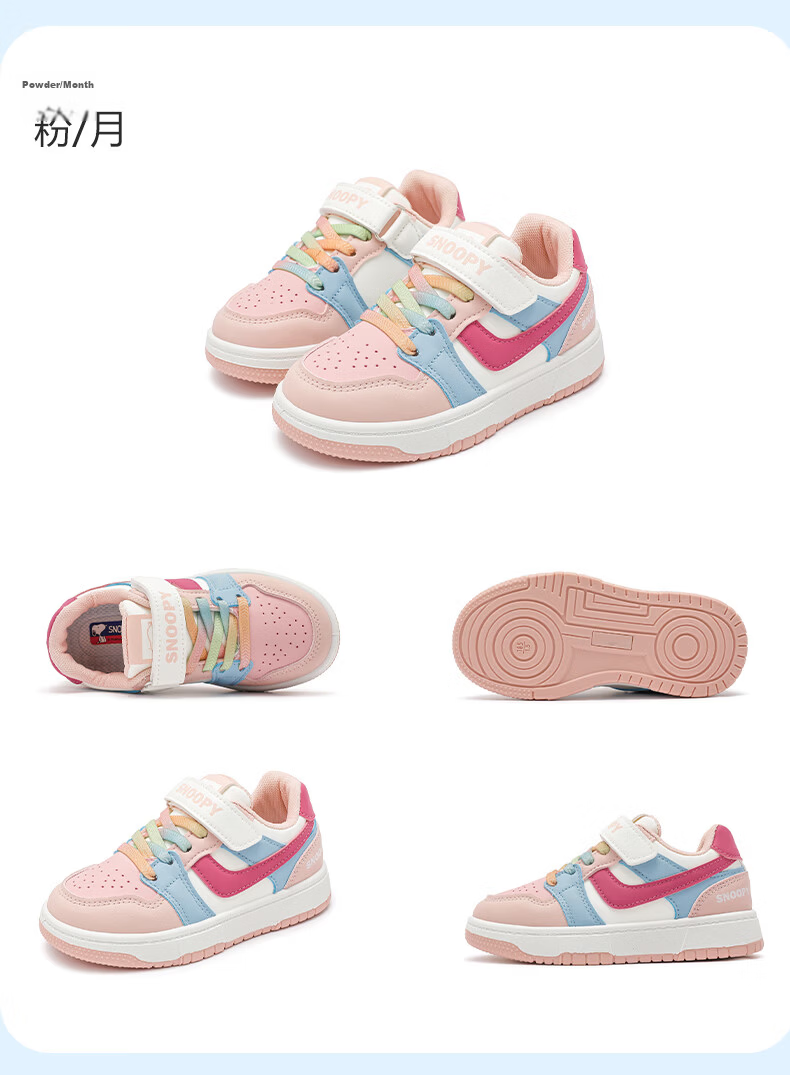 SNOOPY Kids Low-top Sneakers Spring Lightweight Sports Shoes Boys Soft Sole Casual Shoes 0024 Blue Size 30 20