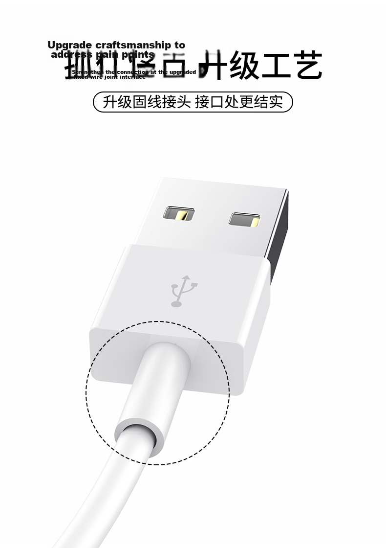 JOWOYE Three-Prong Data Cable, Super Fast Charging 45W, Compatible with S25/21/22/24+ultra/zflip/Note10/A55, 25W Fast Charging, Dual Type-C Extended Cord, 2 Meters 8