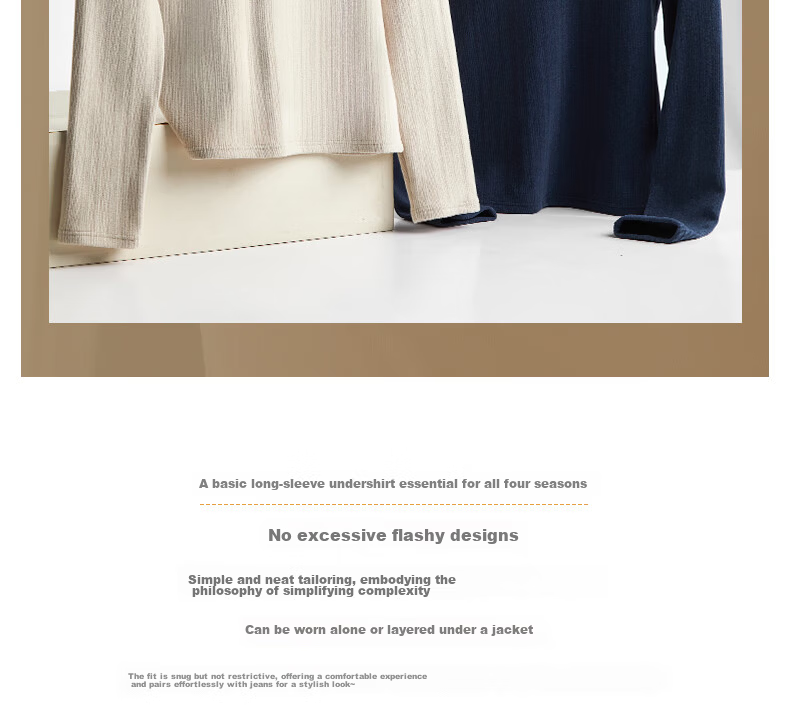 LangSha Elegant Base Layer, New Mid-Neck Inner Wear, Slimming, Suitable for Outer Wear, Brushed Fleece Women's Long-Sleeve Top 10