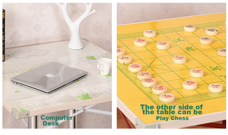 Huasheng Mahjong Table And Dining Table Combo, Foldable, Simple Manual Folding, for Home Use, Mahjong Table with Separate Legs, Tabletop Included H-196 3