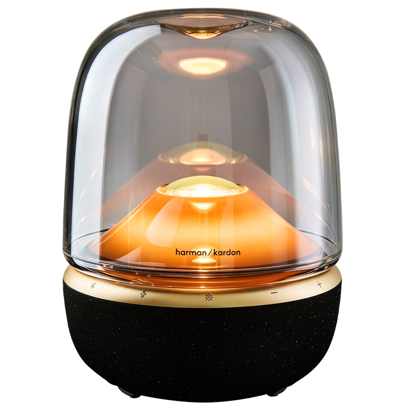 Harman Kardon Aura Studio 5 Black Gold Limited Edition Bluetooth Speaker Home Theater Sound System Artistic Home Decor Back-to-School Gift with 10% Subsidy