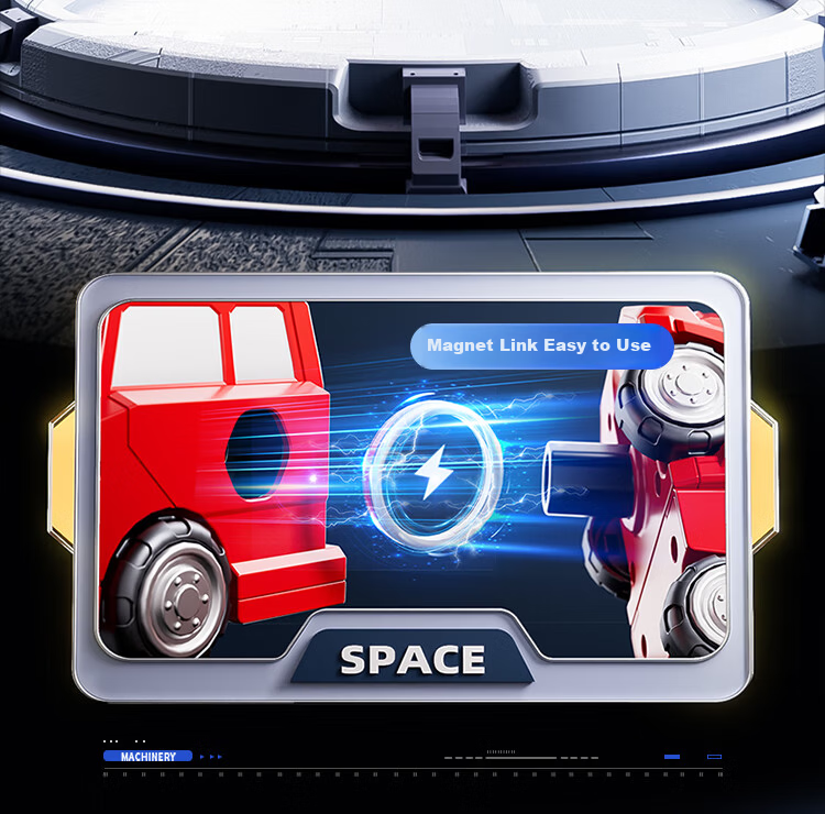 AoZhiJia Children's Transformable Magnetic Robot Assembly Toy Model, Educational Toy Car for Boys Aged 3-6, Birthday Gift 9