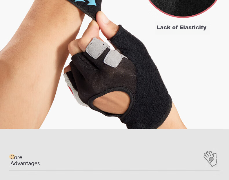 LI-NING Men's Fitness Gloves Half Finger Sports Cycling Pull-Up Bar Weightlifting Training Climbing Wear-Resistant Non-Slip 19