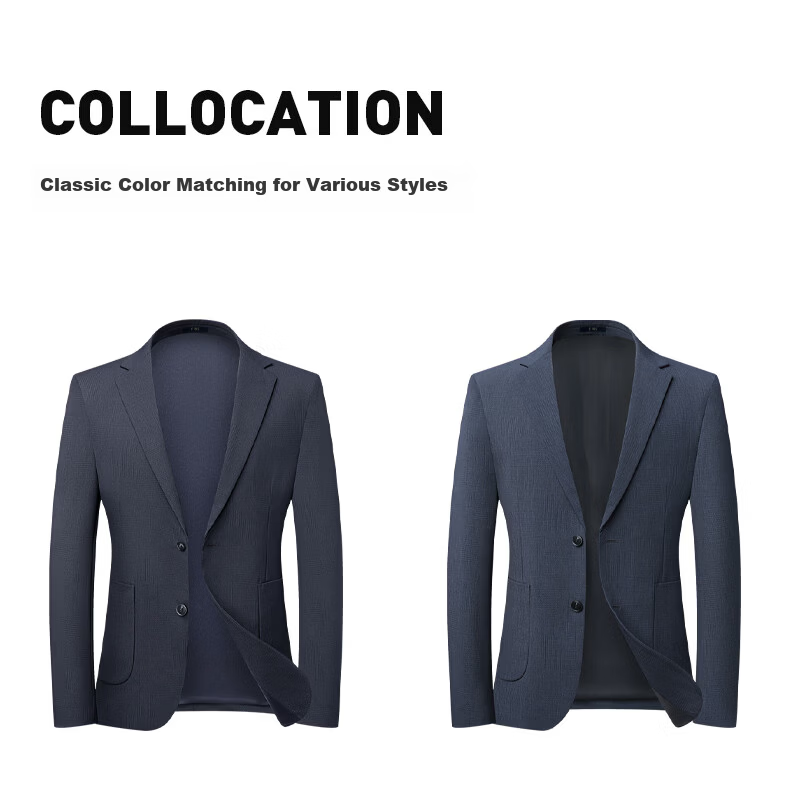Shanshan Wrinkle-Resistant Non-Iron Men's Suit Spring Summer Lightweight Business Casual Single Jacket Middle-Aged and Young Dad Workwear Coat 6