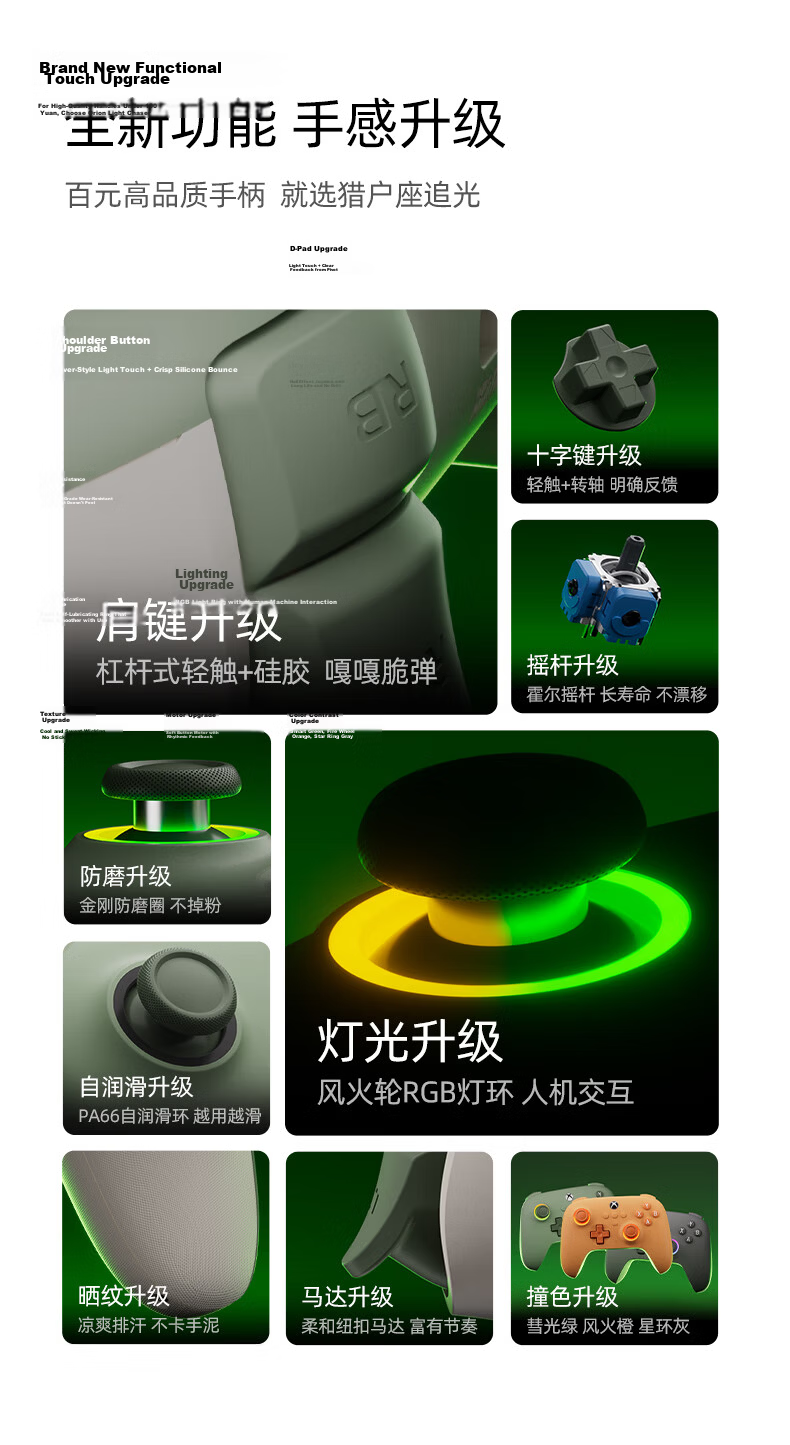 8BitDo Orion XPro+ Game Controller, RARE Collaboration, Microsoft Xbox Authorized, for Mobile Games, Apple Phones, PC Computers, Steam, IPhone, Renwang 3, Juequingling, Mingmo 2