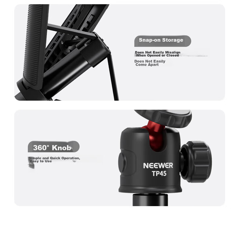 NEEWER Tripod Selfie Stick Floor Stand Extension Rod Handheld Portable for DJI Pocket 4/3 Feiyu Insta Luna Ultra Pocket Camera 9