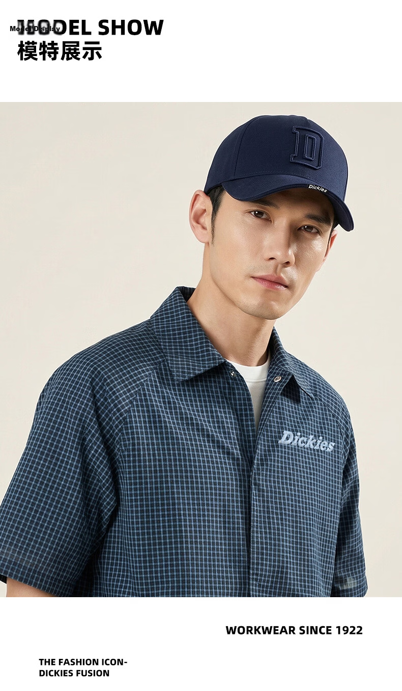 Dickies Lightweight Breathable Baseball Cap Men Sunshade Slim Face Soft Top Pure Cotton Sun Protection Outdoor Duckbill Hat Women Dark Gray 11