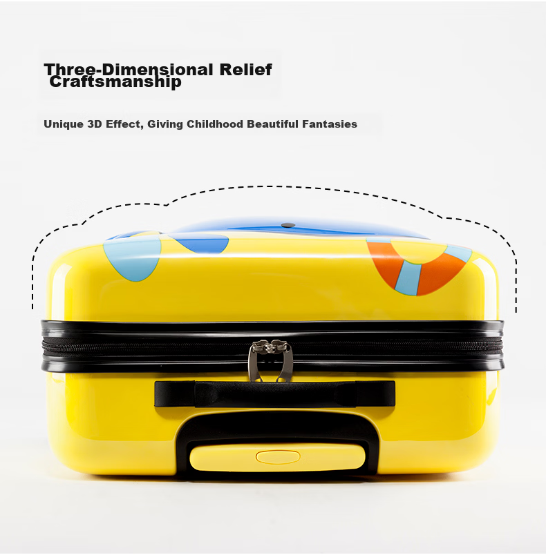 Yinzuo Stylish Children's Luggage Suitcase, Student Travel Case A-6732L, 20-Inch Yellow 7