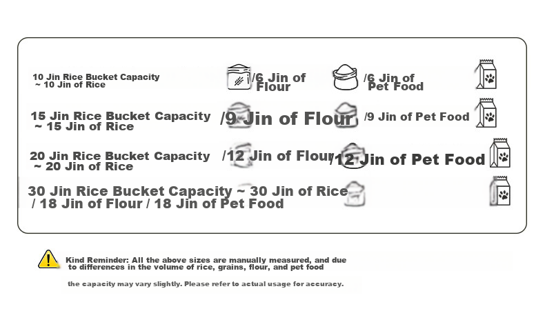 Xitianlong 30 Jin Rice Storage Container Moisture-Proof Insect-Proof Sealed Grain Bin with Wheels 13