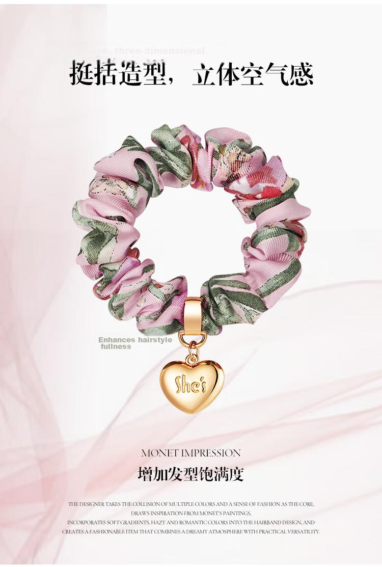 She's Heart-Shaped Professional Hair Tie Bun Hairband Fashionable Hair Accessory Birthday Gift for Girlfriend 9
