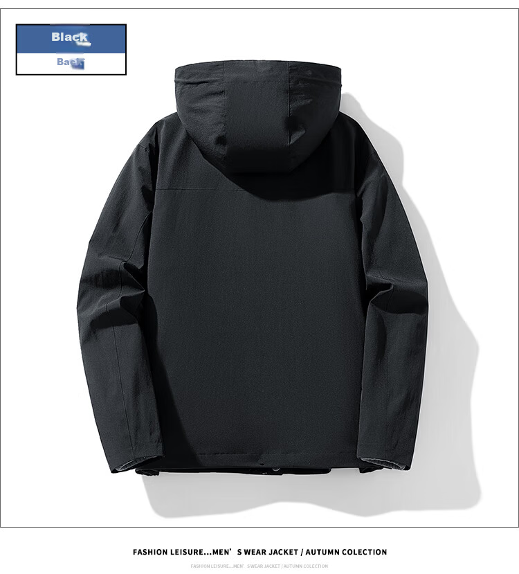 TUCANO Men's Windproof Waterproof Mountaineering Jacket Sports Fashion Comfortable Black 2XL 13