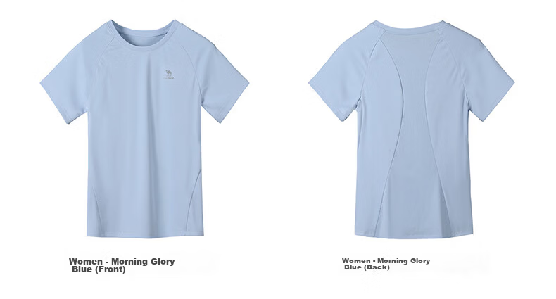 CAMEL Quick-Dry Sports T-Shirt Men Cooling Sun Protection Running Short Sleeve Top C16BAVL6021 Cold Moon Gray L 42