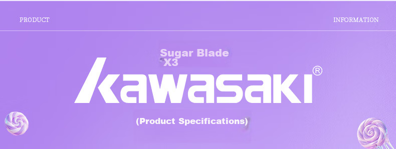 KAWASAKI Badminton Double Racket Sugar Blade X3X1 Set High-Durability Beginner Family Starter Universal 18
