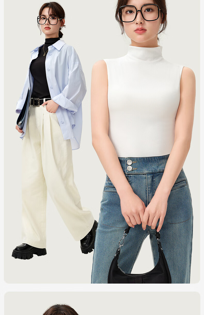 Jianyun Modal Cotton Turtleneck Base Layer, Women's Thin Inner Wear, Slim-Fit Short-Sleeve Undershirt, Can Be Worn As Outerwear, Five-Point Short-Sleeve Base Top 23