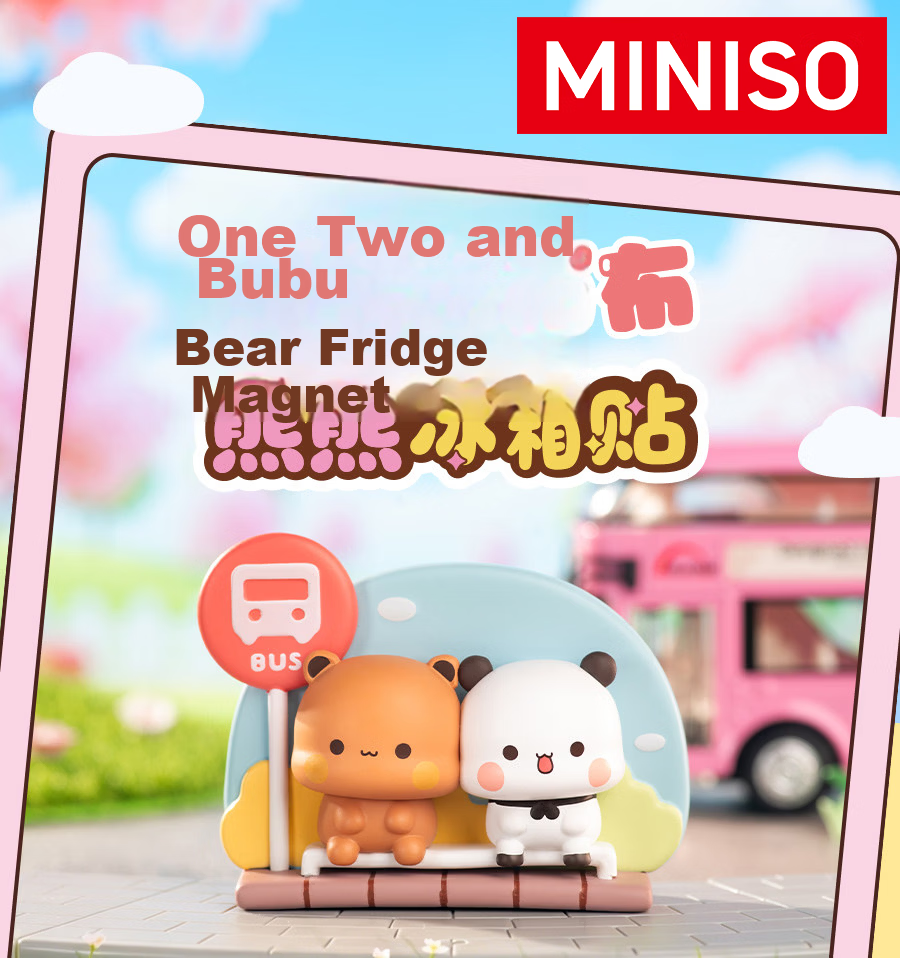 MINISO Yierhe Bubu Bear Refrigerator Magnet Blind Box Toy Peripheral Birthday Gift Unisex Single Box 1
