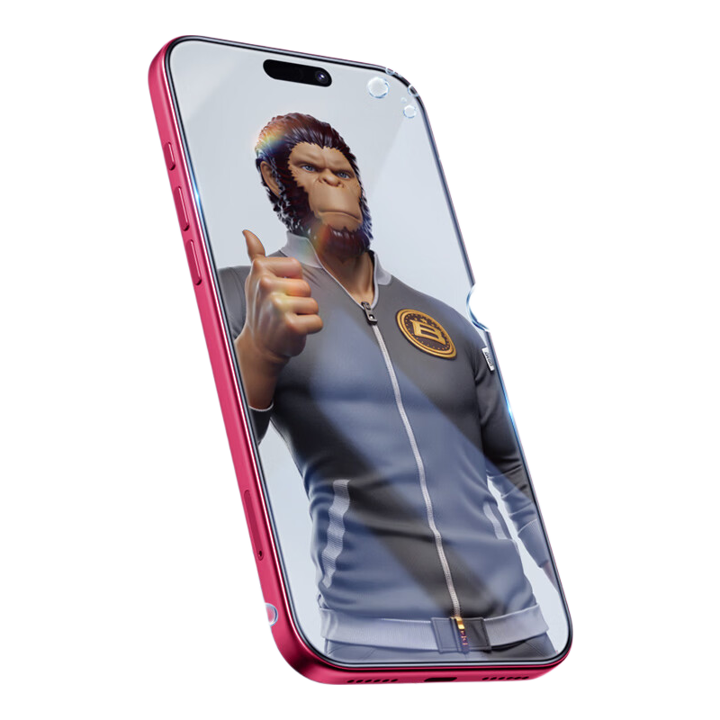 Mr. Blue Gorilla Tempered Glass Screen Protector for iPhone 17 Pro/16 Pro, High-Definition, High Transparency, Drop-Resistant, Scratch-Resistant Protective Film