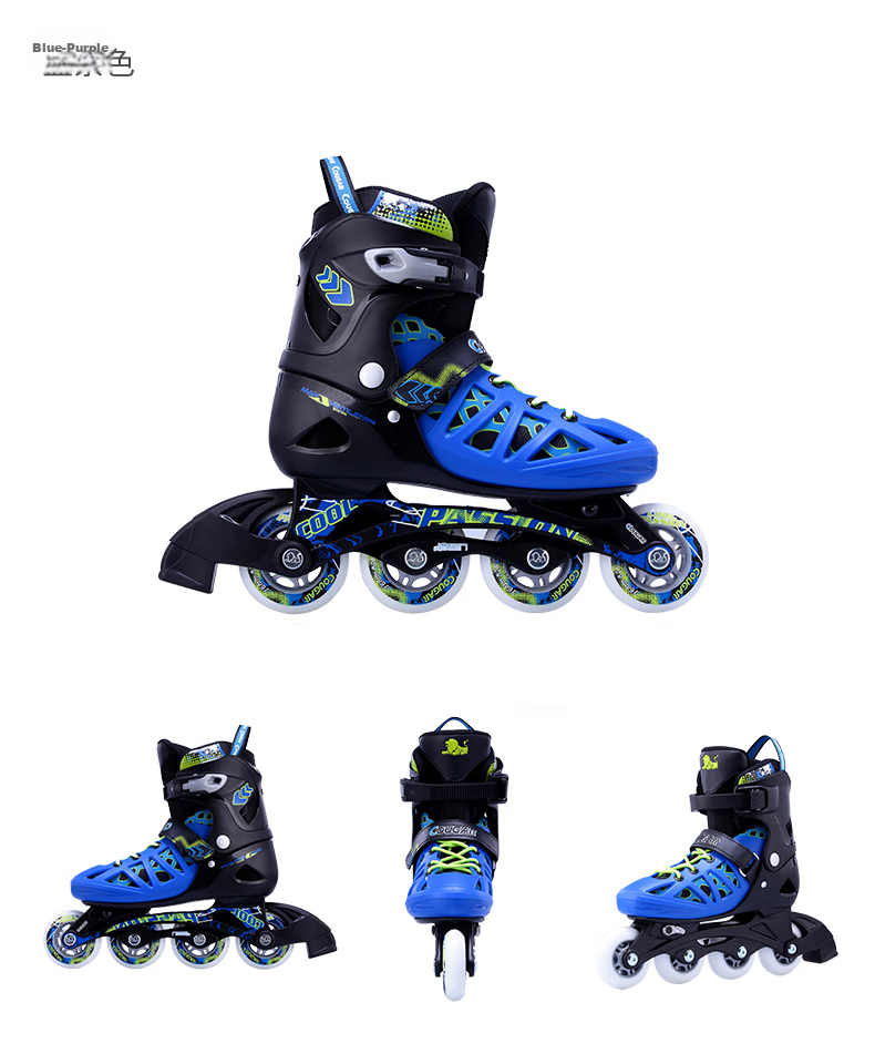 COUGAR Adult Adjustable Inline Skates Silver Purple Size M 15