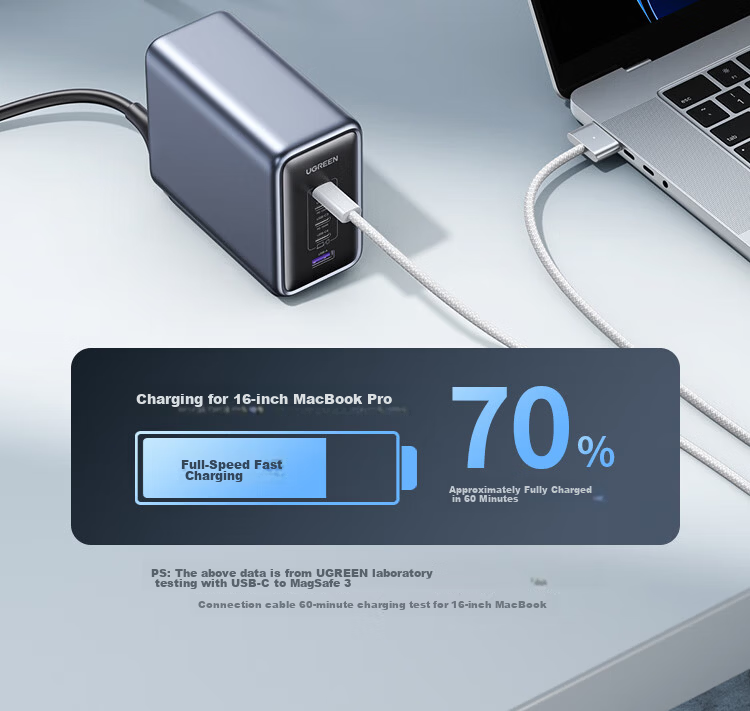 UGREEN 500W GaN Charger Desktop Charging Station, 240/140W/Type-C/PD/PPS Fast Charging Head, Suitable for Apple 18/17 MacBook Pro Laptops 17