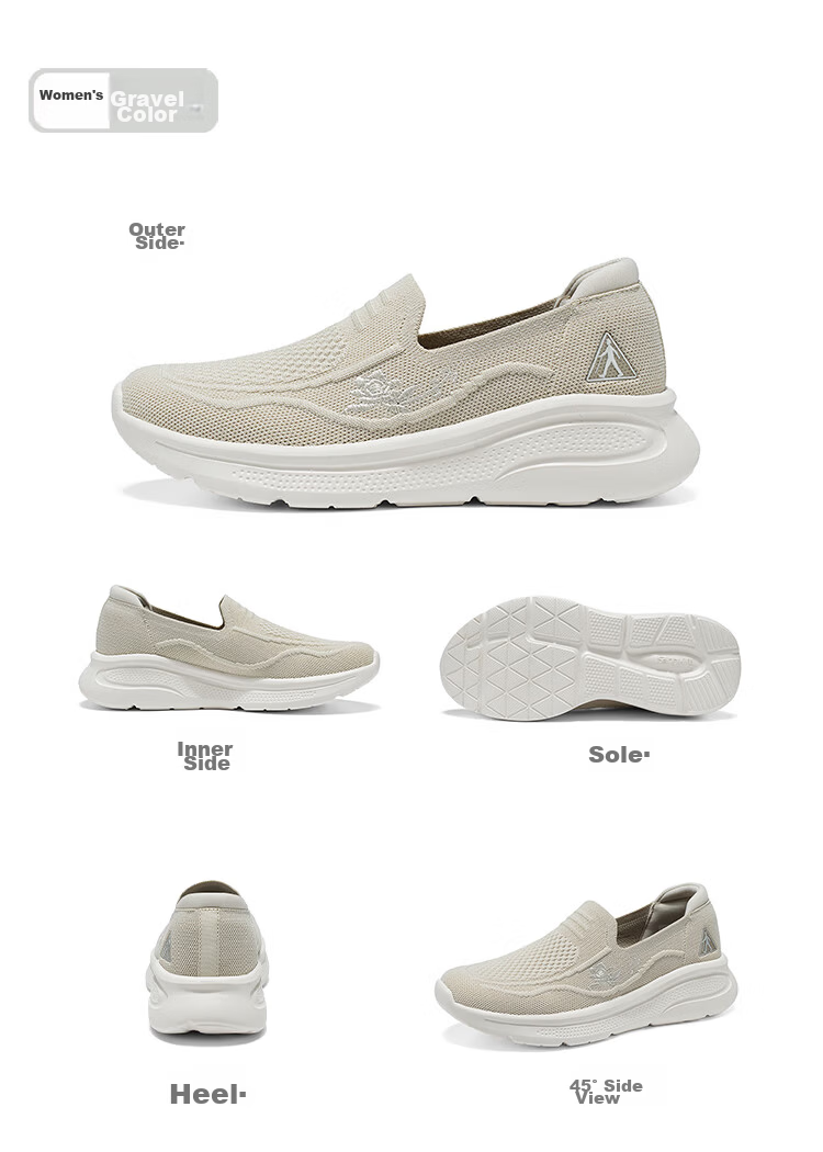 Zulijian Elderly Women's Shoes, Summer Slip-On Shoes, Breathable Mom Shoes, Casual Shoes, 6060K Lotus Pink, Size 36 9
