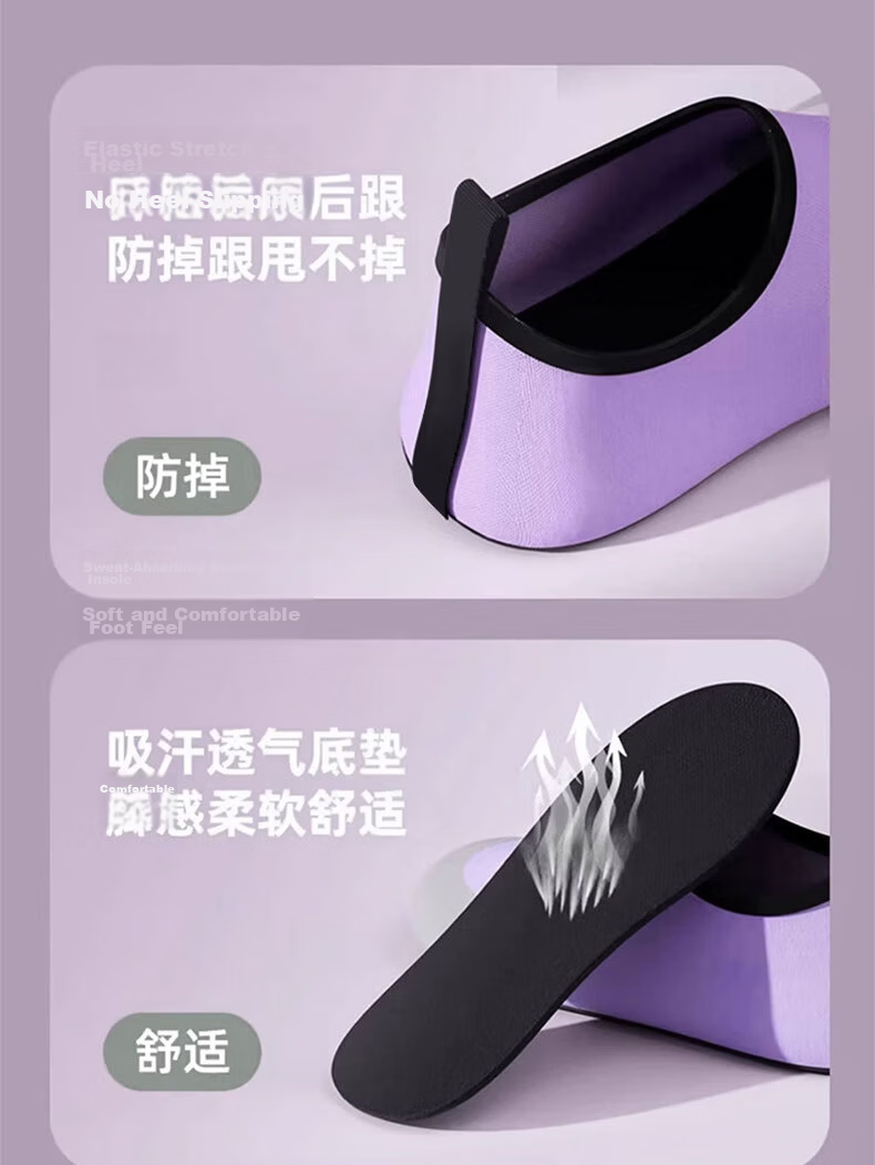 XUEXIMAN Yoga Shoes for Women, Indoor Exercise Pilates Sports Jump Rope Non-Slip Soft Sole Silent Running Fitness Floor Training Shoes 8