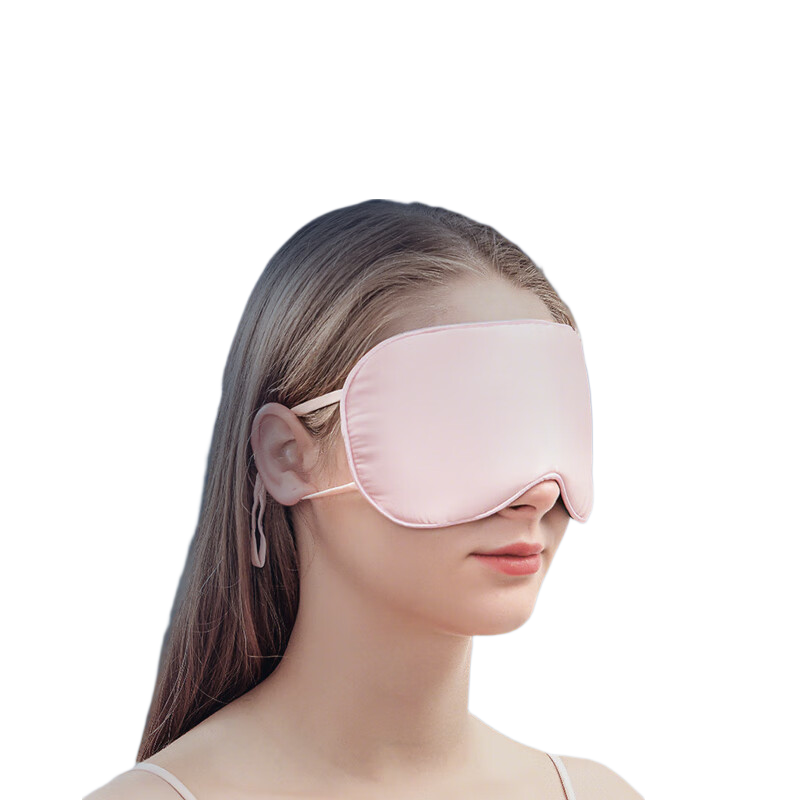 LingTing Yuanmu Double-Sided Silk Sleep Eye Mask Breathable Cooling Eye Cover for Men and Women - Silent Night Black