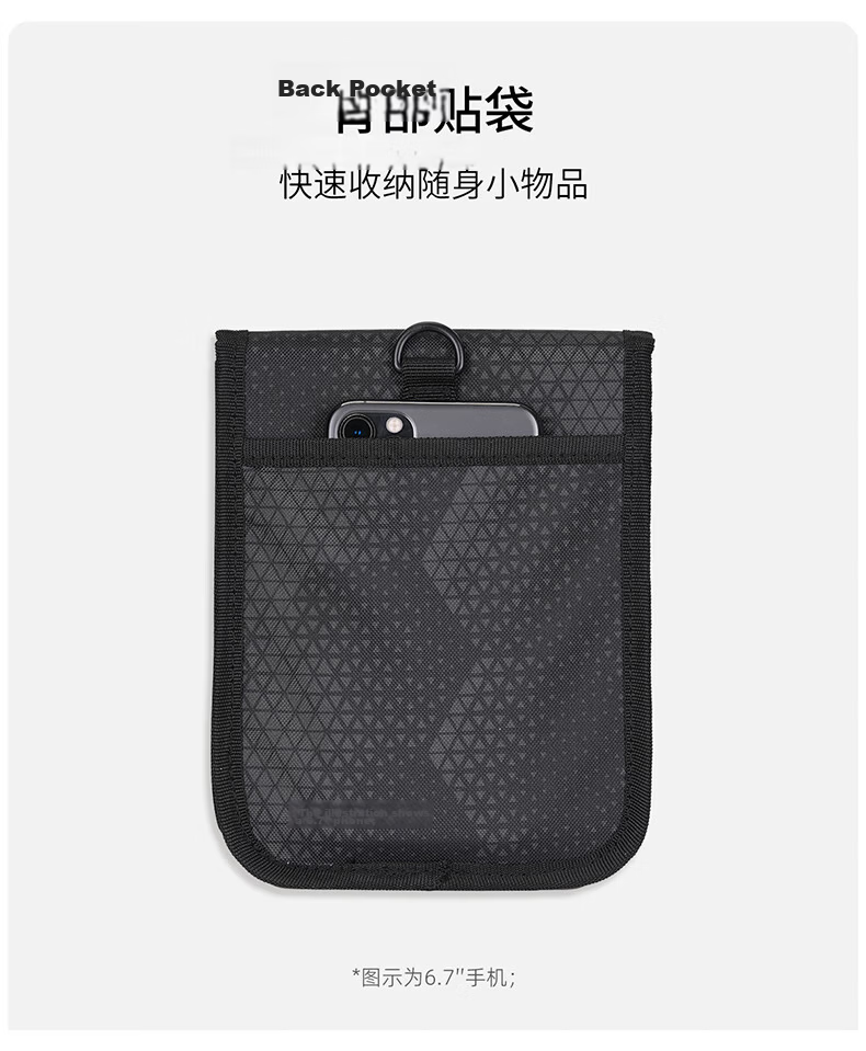 CAT Mini Shoulder Bag Small Phone Bag Casual Crossbody Outdoor Sports Neck Hanging Lightweight Flap Lock Black 84717 6