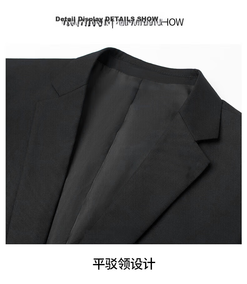 ROMON Men's Casual Formal Suit Jacket, Young and Middle-aged, New Wedding Groom, Office Business Blazer, Spring Autumn Coat, Black XL 15