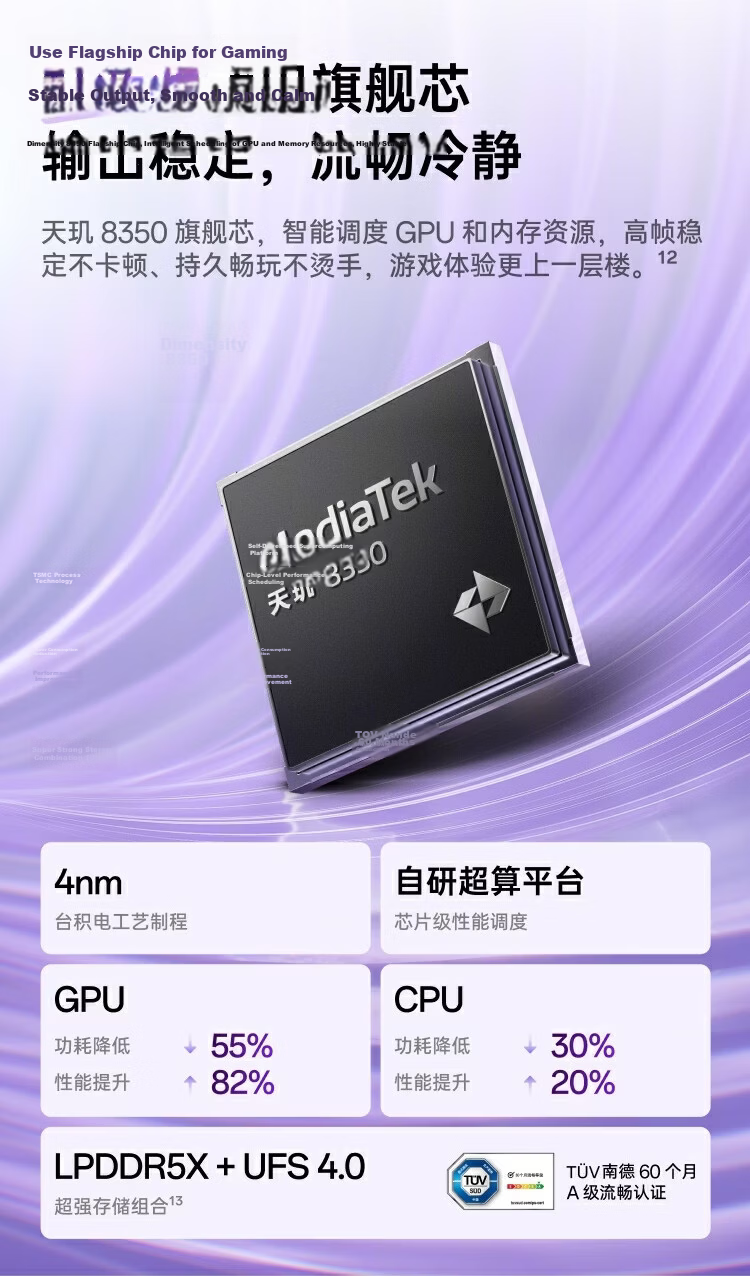 OPPO Pad 3 11.61-Inch Tablet, 8GB+256GB, Aurora Purple, Office Gaming Learning Entertainment OnePlus Tablet, Subsidies Available 13