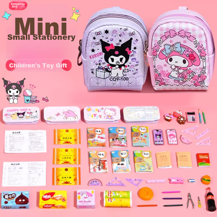 Lezhe Mini Backpack Kuromi Children's Toy Charity Sale Small Item Role Play Toy for Boys and Girls Ages 6-12