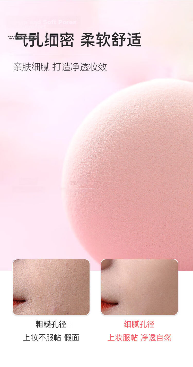Jianyingshu Mushroom Head Makeup Sponge Puff 3-Pack Dual-Use Dry and Wet Foundation Beauty Blending Sponge 5