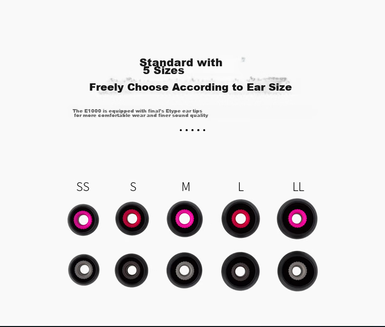 FINAL E1000 Portable In-Ear Earphones Lossless Music Earbuds Black 15