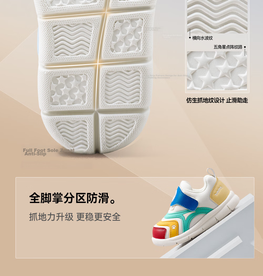 Bobdog Toddler Baby Walking Sandals Soft Sole Breathable Non-slip Infant Children's Shoes White Blue Size 22 14