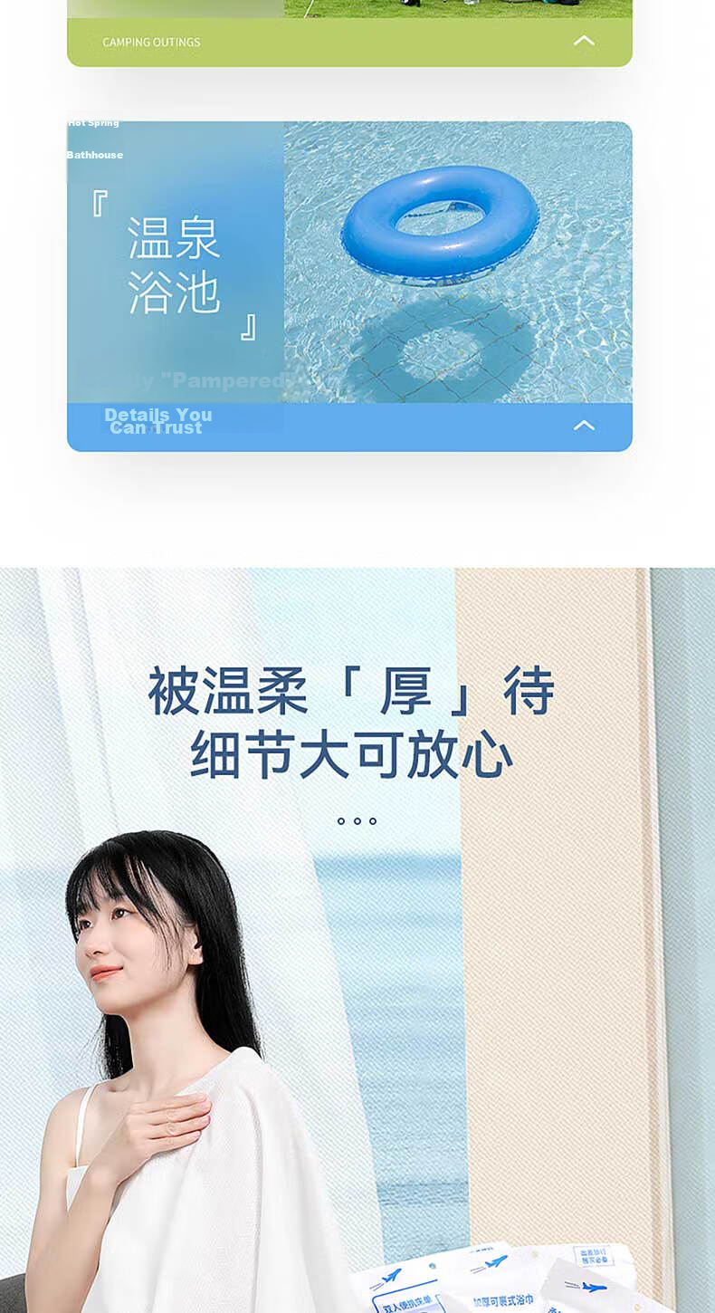 MINISO Disposable Bath Towels for Travel, Tourism, Business Trips, And Hotel Use, Portable Shower Towels, 60x80cm, 3 Pieces * 5 Packs 8
